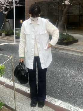 「UNIQLO（ユニクロ）のアイテム（デニムパンツ、ブラック系）」を使った、bulezeroさん（レディース・160cm）の春コーディネート
