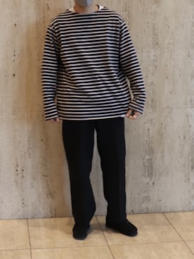 「Clarks（クラークス）のWallabee 2 / メンズ ワラビー2 (ブラックスエード)（モカシン/デッキシューズ）」を使った、kachimoさん（メンズ・167cm）の冬コーディネート