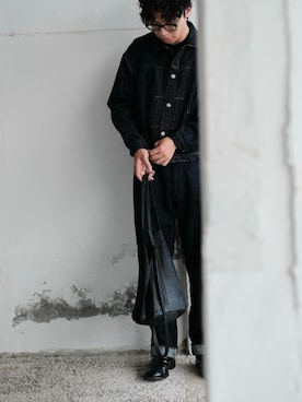 「アイテム（トートバッグ）」を使った、Kさん（メンズ・174cm・20代）の冬コーディネート