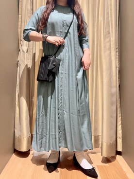 「ごきげんウィーク」｜「アイテム（ワンピース/ドレス）」を使った、Nishiさん（レディース・159cm）の春コーディネート