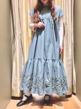 「ESCAR（エスカー）のアイテム」を使った、Nishiさん（レディース・159cm）の春コーディネート