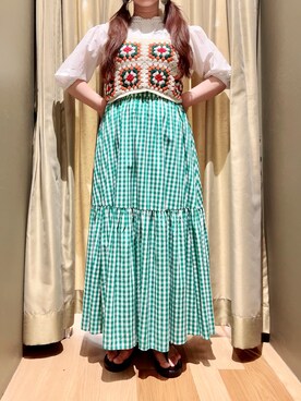 「ESCAR（エスカー）のアイテム」を使った、Nishiさん（レディース・159cm）の春コーディネート