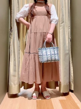 「ESCAR（エスカー）のアイテム」を使った、Nishiさん（レディース・159cm）の春コーディネート