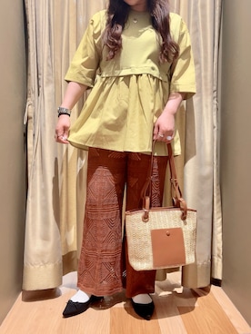 「ごきげんウィーク」｜「アイテム（バッグ）」を使った、Nishiさん（レディース・159cm）の春コーディネート