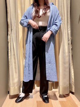 「ごきげんウィーク」｜「アイテム（ワンピース/ドレス）」を使った、Nishiさん（レディース・159cm）の春コーディネート