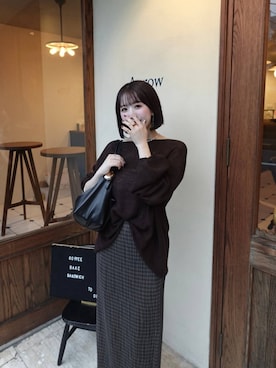 「A part by（アパートバイ）のプリーツイージータイトスカート2≪追加4≫（スカート、その他）」を使った、maika10008さん（レディース）の秋コーディネート