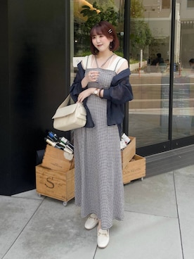 「アイテム（タンクトップ）」を使った、maika10008さん（レディース・158cm・20代）の夏コーディネート
