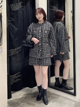 「アイテム（ノーカラージャケット）」を使った、maika10008さん（レディース・158cm・20代）の秋コーディネート