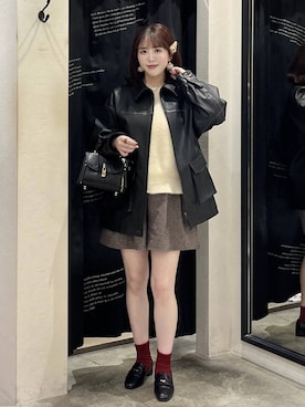 「アイテム（ブルゾン）」を使った、maika10008さん（レディース・158cm・20代）の秋コーディネート