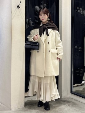 「アイテム（チェスターコート）」を使った、maika10008さん（レディース・158cm・20代）の秋コーディネート