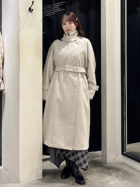 「mysty woman（ミスティウーマン）の切り替えチェックキャミワンピース　583340（ワンピース）」を使った、maika10008さん（レディース・158cm）の秋コーディネート