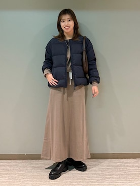 「Pyrenex（ピレネックス）のアイテム」を使った、福西さん（レディース・160cm）の秋コーディネート