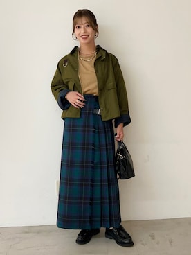 「SHIPS（シップス）のアイテム」を使った、福西さん（レディース・160cm）の秋コーディネート