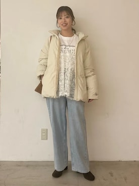 「MARIAN（マリアン）のアイテム」を使った、福西さん（レディース・160cm）の冬コーディネート