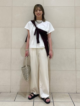 「SHIPS（シップス）のアイテム」を使った、福西さん（レディース・160cm）の夏コーディネート