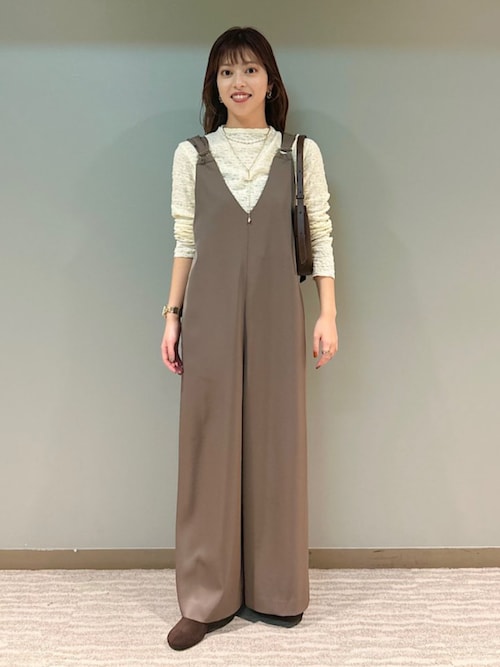 assiette:〈手洗い可能〉シャーリング レース プルオーバー（Tシャツ