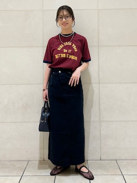 「SHIPS」｜「アイテム（その他シューズ）」を使った、福西さん（レディース・160cm）の夏コーディネート