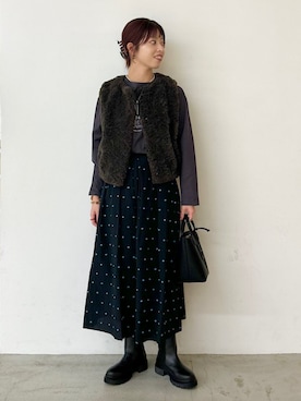 「SHIPS（シップス）のアイテム」を使った、福西さん（レディース・160cm）の秋コーディネート
