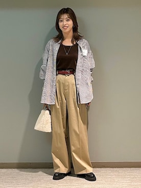 「SHIPS（シップス）のアイテム」を使った、福西さん（レディース・160cm）の秋コーディネート