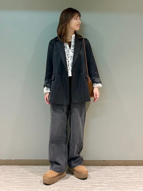 セール】〈手洗い可能〉ウール 調 合繊 ダブル ジャケット（テーラード