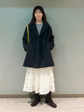 「MARIAN（マリアン）のアイテム」を使った、福西さん（レディース・160cm）の冬コーディネート