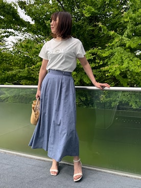 「NOLLEY'S LIGHT（ノーリーズライト）のアイテム」を使った、ZAWAさん（骨格ウェーブ・レディース・167cm）の夏コーディネート