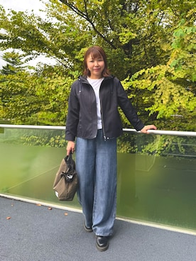 「アイテム（ブルゾン）」を使った、ZAWAさん（レディース・167cm）の秋コーディネート