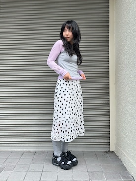 「サンダルに靴下」｜Nike Yokohama Vivreさん（レディース・158cm）の秋コーディネート