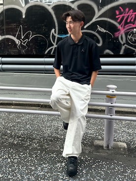 「アイテム（ポロシャツ）」を使った、Nike Yokohama Vivreさん（メンズ・178cm）の夏コーディネート