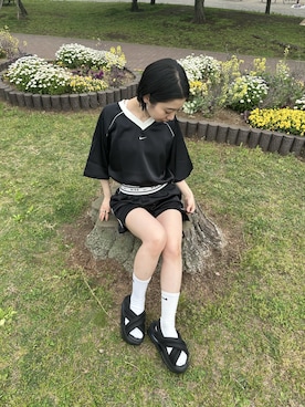 「NIKE（ナイキ）のアイテム（トップス）」を使った、Nike Yokohama Vivreさん（レディース・156cm）の春コーディネート