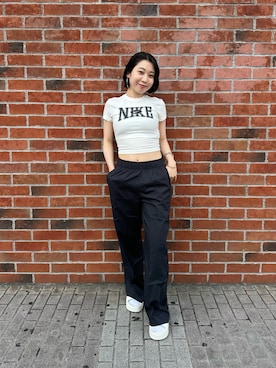 「NIKE(ナイキ)のアイテム(Tシャツ/カットソー)」を使った、Nike Yokohama Vivreさん(レディース・156cm)の夏コーディネート