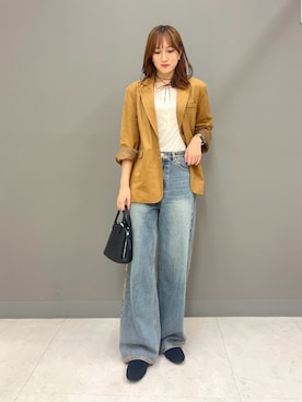 「SENSEOFPLACE」｜「アイテム（アクセサリー）」を使った、KEIKOさん（レディース・163cm）の秋コーディネート