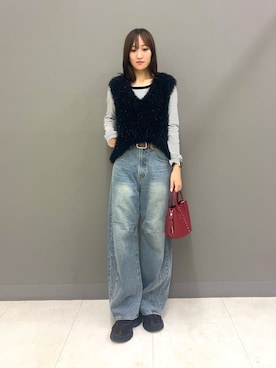 「SENSE OF PLACE by URBAN RESEARCH（センスオブプレイスバイアーバンリサーチ）のアイテム（Tシャツ/カットソー）」を使った、KEIKOさん（レディース・163cm）の秋コーディネート