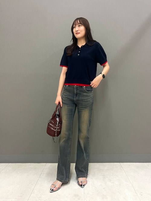 ローライズフレアデニムパンツ