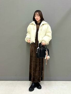 「おでかけコーデ」｜「アイテム（その他アウター）」を使った、KEIKOさん（レディース・163cm）の冬コーディネート