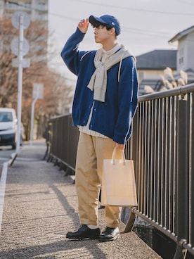 「Scye（サイ）のアイテム（トップス）」を使った、三木 克海さん（メンズ・175cm）の冬コーディネート