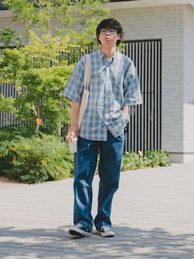 「CONVERSE（コンバース）のconverse コンバース ALL STAR 100 COLORS OX オールスター 100 カラーズ オックス 32861791 BLACK（スニーカー）」を使った、三木 克海さん（メンズ・175cm）の夏コーディネート