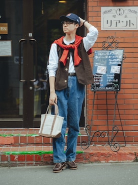 「アイテム（キャップ）」を使った、三木 克海さん（メンズ・175cm・20代）の夏コーディネート