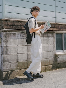 「URBAN RESEARCH Sonny Label（アーバンリサーチサニーレーベル）のアイテム」を使った、三木 克海さん（メンズ・175cm）の夏コーディネート