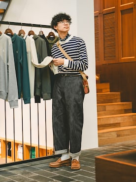 「アイテム（財布/小物）」を使った、三木 克海さん（メンズ・175cm）の秋コーディネート