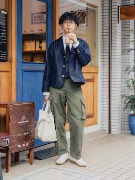 「アイテム（フォーマルスーツ/小物）」を使った、三木 克海さん（メンズ・175cm）の秋コーディネート