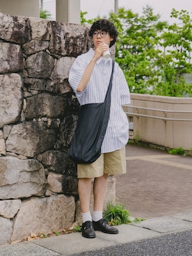 「08sircus（ゼロエイトサーカス）のアイテム」を使った、三木 克海さん（メンズ・175cm）の夏コーディネート