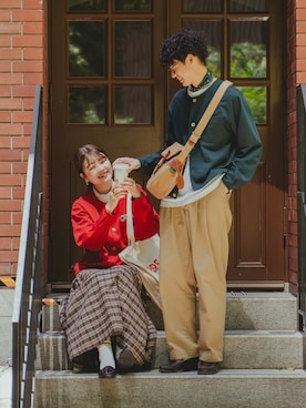 「アイテム（スカート）」を使った、三木 克海さん（メンズ・175cm）の夏コーディネート
