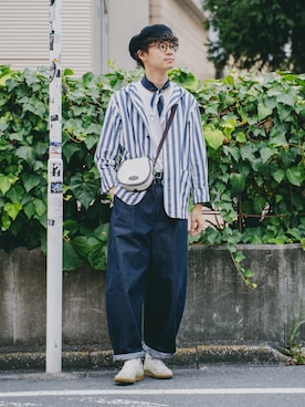 三木 克海さん(メンズ・175cm)の夏コーディネート