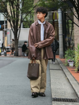 「THE SHINZONE（ザ　シンゾーン）のアイテム」を使った、三木 克海さん（メンズ・175cm）の秋コーディネート