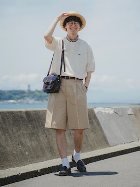 「SCYE BASICS（サイベーシックス）のアイテム」を使った、三木 克海さん（メンズ・175cm）の夏コーディネート