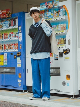 「KANGOL（カンゴール）のアイテム」を使った、三木 克海さん（メンズ・175cm）の秋コーディネート