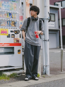 「FORK&SPOON（フォークアンドスプーン）のアイテム」を使った、三木 克海さん（メンズ・175cm）の春コーディネート