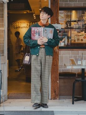 「UNIQLO（ユニクロ）のタートルネックT（長袖）（Tシャツ/カットソー）」を使った、三木 克海さん（メンズ・175cm）の秋コーディネート
