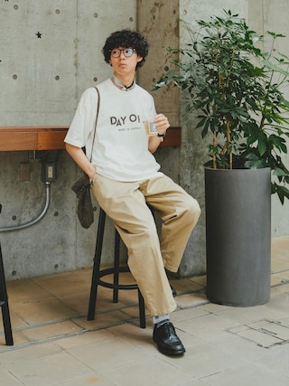 SETTO FIRST TIME ワイドテーパードパンツ 日本製 SETTO（セット）の「FIRST TIME：ワイドテーパードパンツ（チノパンツ